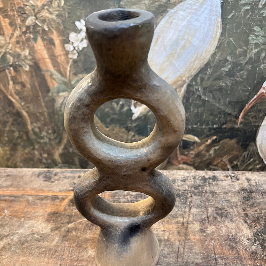 Berber clay candle holder 