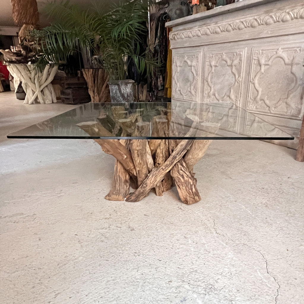 Square driftwood clearance coffee table